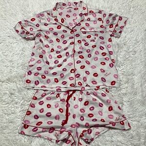 Victoria's Secret Pink and Red Lip Print Top